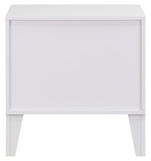 Lovette Modern 2-Drawer Nightstand With Smooth-Glide Storage, Compact Wood Bedside Table For Bedrooms