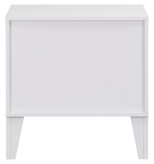 Lovette Modern 2-Drawer Nightstand With Smooth-Glide Storage, Compact Wood Bedside Table For Bedrooms