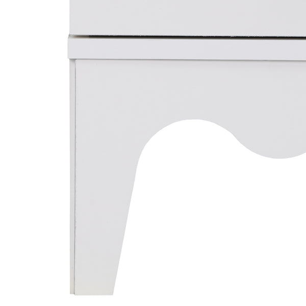 Lovette Modern 2-Drawer Nightstand With Smooth-Glide Storage, Compact Wood Bedside Table For Bedrooms