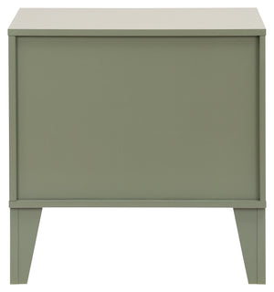 Lovette Modern 2-Drawer Nightstand With Smooth-Glide Storage, Compact Wood Bedside Table For Bedrooms