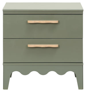 Lovette Modern 2-Drawer Nightstand With Smooth-Glide Storage, Compact Wood Bedside Table For Bedrooms