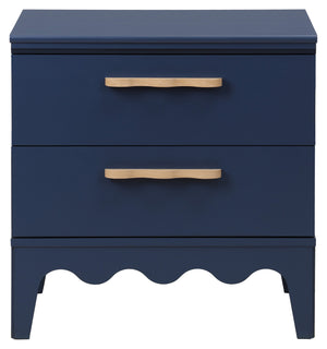Lovette Modern 2-Drawer Nightstand With Smooth-Glide Storage, Compact Wood Bedside Table For Bedrooms
