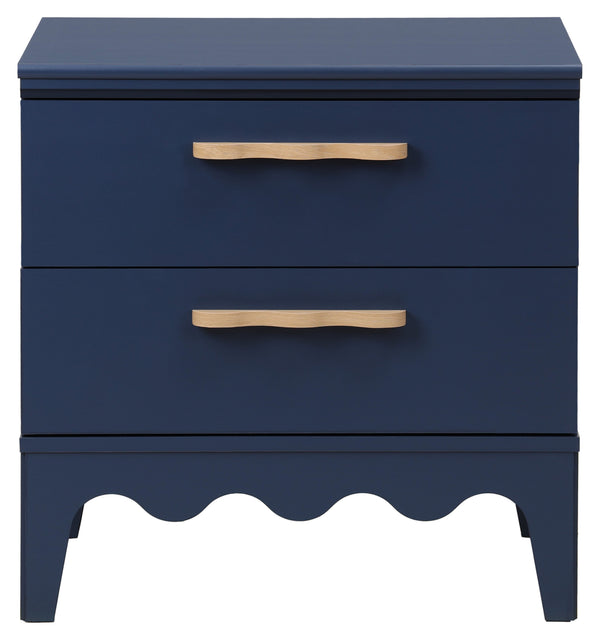 Lovette Modern 2-Drawer Nightstand With Smooth-Glide Storage, Compact Wood Bedside Table For Bedrooms