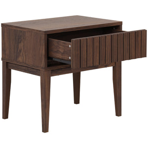 Fidia Solid Wood Nightstand With Drawer – Timeless Minimalist Bedside Storage For Modern Bedrooms