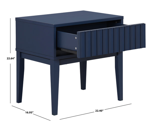 Fidia Solid Wood Nightstand With Drawer – Timeless Minimalist Bedside Storage For Modern Bedrooms