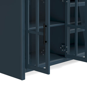 Legends Furniture Bridgevine Home Nantucket 96 Inch Tv Stand Console For Tvs Up To 100 Inches, No Assembly Requried, Blue Denim And Whiskey Finish Blue Denim And Whiskey, Blue Poplar Solids And Okoume Veneers With Knotty Alder Top Nt1211.Bwk