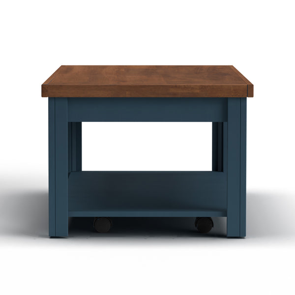 Legends Furniture Bridgevine Home Nantucket 48 Inch Coffee Table, No Assembly Required, Blue Denim And Whiskey Finish Blue Denim And Whiskey, Blue Poplar Solids And Okoume Veneers With Knotty Alder Top Nt4210.Bwk