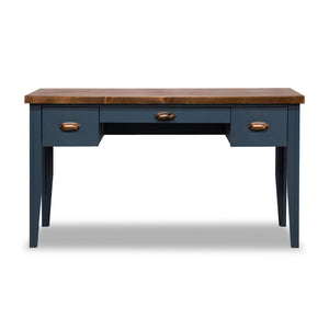 Legends Furniture Bridgevine Home Nantucket 53 Inch Writing Desk, No Assembly Required, Blue Denim And Whiskey Finish Blue Denim And Whiskey, Blue Poplar Solids And Okoume Veneers With Knotty Alder Top Nt6210.Bwk