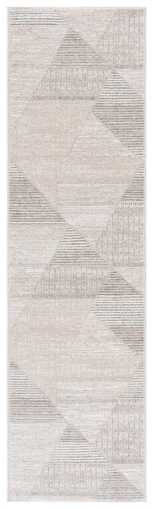 Safavieh Northport Elegant Power-loomed Runner Rug For Modern Hallways, Soft Comfort With Minimalist Style Ivory ,Grey 55% Polyester,45% Polypropylene Ntp402a-28