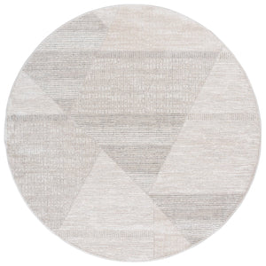 Safavieh Northport Elegant Power-loomed Runner Rug For Modern Hallways, Soft Comfort With Minimalist Style Ivory ,Grey 55% Polyester,45% Polypropylene Ntp402a-7r