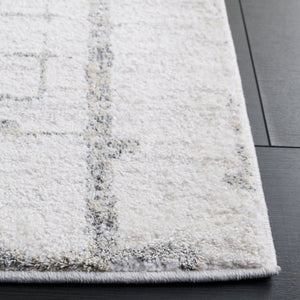 Safavieh Northport Elegant Area Rug Runner - Soft, Durable Power Loomed Design For Modern Home Décor Ivory ,Grey 55% Polyester,45% Polypropylene Ntp404a-5