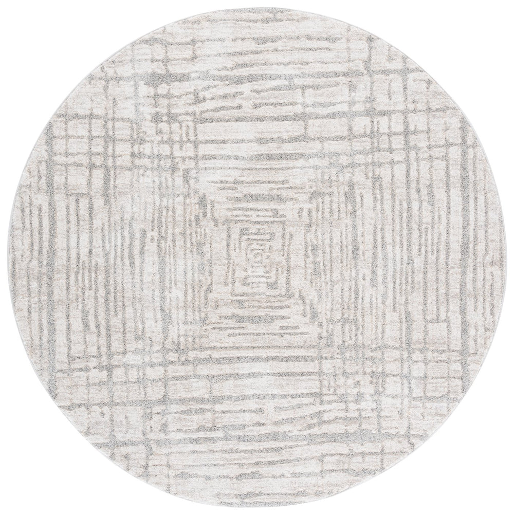 Safavieh Northport Elegant Area Rug Runner - Soft, Durable Power Loomed Design For Modern Home Décor Ivory ,Grey 55% Polyester,45% Polypropylene Ntp404a-7r