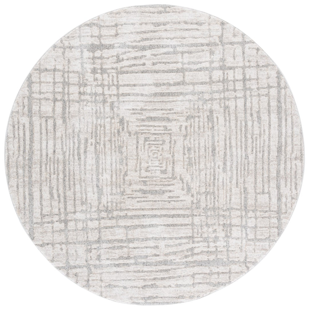 Safavieh Northport Elegant Area Rug - Modern Minimalist Design For Living Room, Bedroom, Or Hallway Decor Ivory ,Grey 55% Polyester,45% Polypropylene Ntp404a-8