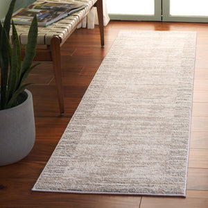 Safavieh Northport Modern Area Runner Rug - Elegant Power Loomed Design For Stylish Home Decor Enhancement Ivory ,Grey 55% Polyester,45% Polypropylene Ntp408a-28