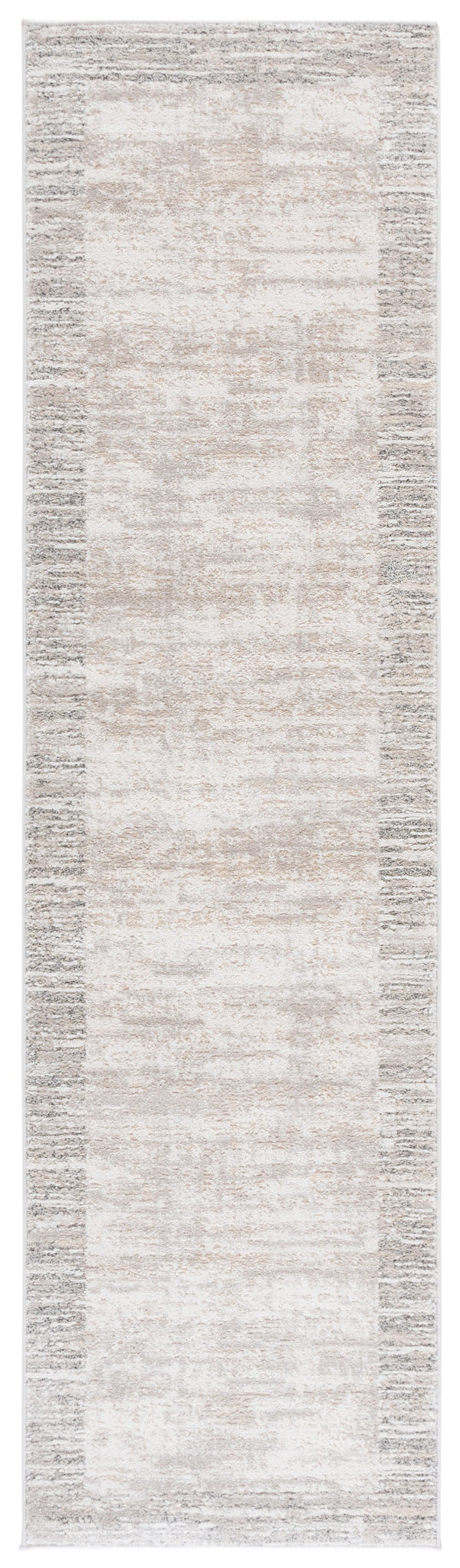 Safavieh Northport Modern Area Runner Rug - Elegant Power Loomed Design For Stylish Home Decor Enhancement Ivory ,Grey 55% Polyester,45% Polypropylene Ntp408a-28