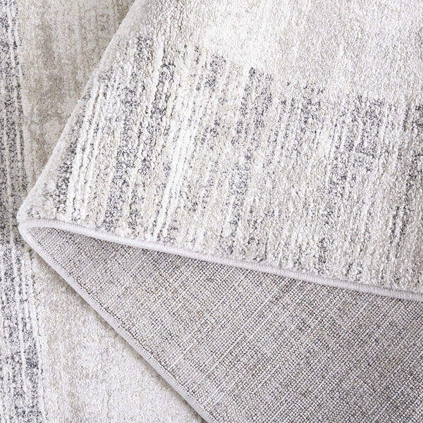 Safavieh Northport Modern Area Runner Rug - Elegant Power Loomed Design For Stylish Home Decor Enhancement Ivory ,Grey 55% Polyester,45% Polypropylene Ntp408a-5