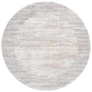 Safavieh Northport Modern Area Runner Rug - Elegant Power Loomed Design For Stylish Home Decor Enhancement Ivory ,Grey 55% Polyester,45% Polypropylene Ntp408a-7r