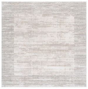 Safavieh Northport Modern Area Runner Rug - Elegant Power Loomed Design For Stylish Home Decor Enhancement Ivory ,Grey 55% Polyester,45% Polypropylene Ntp408a-7sq