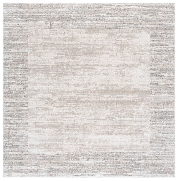 Safavieh Northport Modern Area Runner Rug - Elegant Power Loomed Design For Stylish Home Decor Enhancement Ivory ,Grey 55% Polyester,45% Polypropylene Ntp408a-7sq