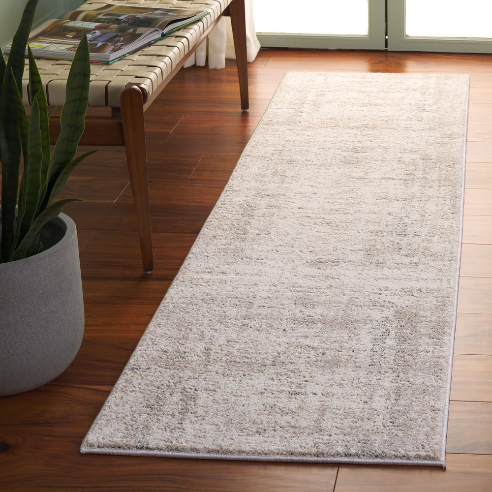Safavieh Northport Elegant Runner Rug - Luxurious Power Loomed Design For Modern Home Décor And Comfort Ivory ,Grey 55% Polyester,45% Polypropylene Ntp410a-28