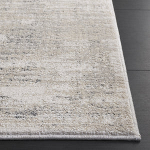 Safavieh Northport Elegant Runner Rug - Luxurious Power Loomed Design For Modern Home Décor And Comfort Ivory ,Grey 55% Polyester,45% Polypropylene Ntp410a-5
