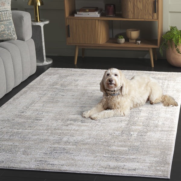 Safavieh Northport Elegant Runner Rug - Luxurious Power Loomed Design For Modern Home Décor And Comfort Ivory ,Grey 55% Polyester,45% Polypropylene Ntp410a-5