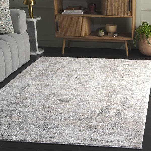 Safavieh Northport Elegant Runner Rug - Luxurious Power Loomed Design For Modern Home Décor And Comfort Ivory ,Grey 55% Polyester,45% Polypropylene Ntp410a-5