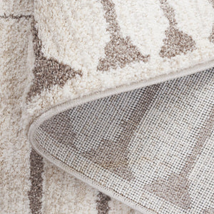 Safavieh Northport Modern Runner Area Rug - Elegant Soft Flooring Solution For Hallways And Narrow Spaces Ivory ,Beige 55% Polyester,45% Polypropylene Ntp412a-5