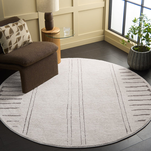 Safavieh Northport Modern Runner Area Rug - Elegant Soft Flooring Solution For Hallways And Narrow Spaces Ivory ,Beige 55% Polyester,45% Polypropylene Ntp412a-7r