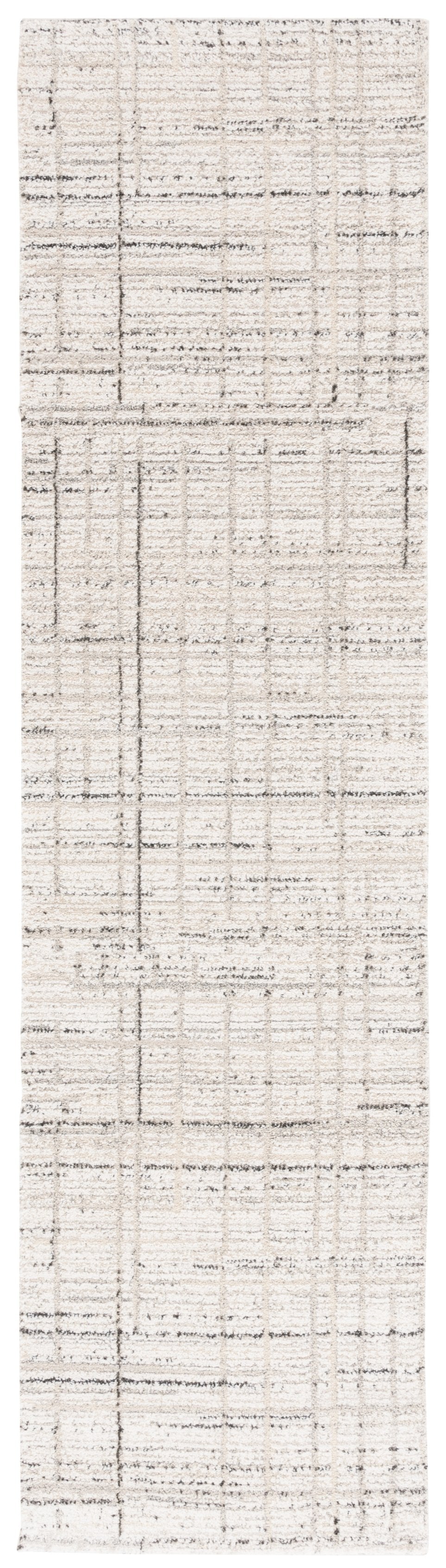 Safavieh Northport Ivory Charcoal Area Rug 6'7"X9'6" Power‑Loomed Turkey Plush 3/4" Pile Durable Polyester Blend NTP420A-6