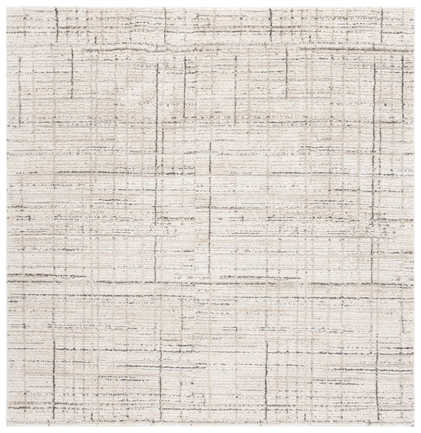 Safavieh Northport Ivory Charcoal Area Rug 6'7"X9'6" Power‑Loomed Turkey Plush 3/4" Pile Durable Polyester Blend NTP420A-6