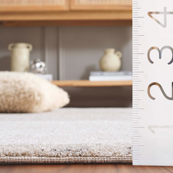 Safavieh Northport Elegant Turkish Area Rug With Luxurious Pile Height For Modern Home Decor Upgrade Ivory ,Grey 55% Polyester,45% Polypropylene Ntp428a-5