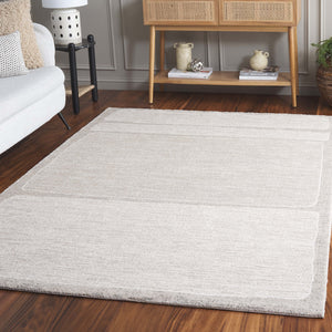 Safavieh Northport Elegant Turkish Area Rug With Luxurious Pile Height For Modern Home Decor Upgrade Ivory ,Grey 55% Polyester,45% Polypropylene Ntp428a-5
