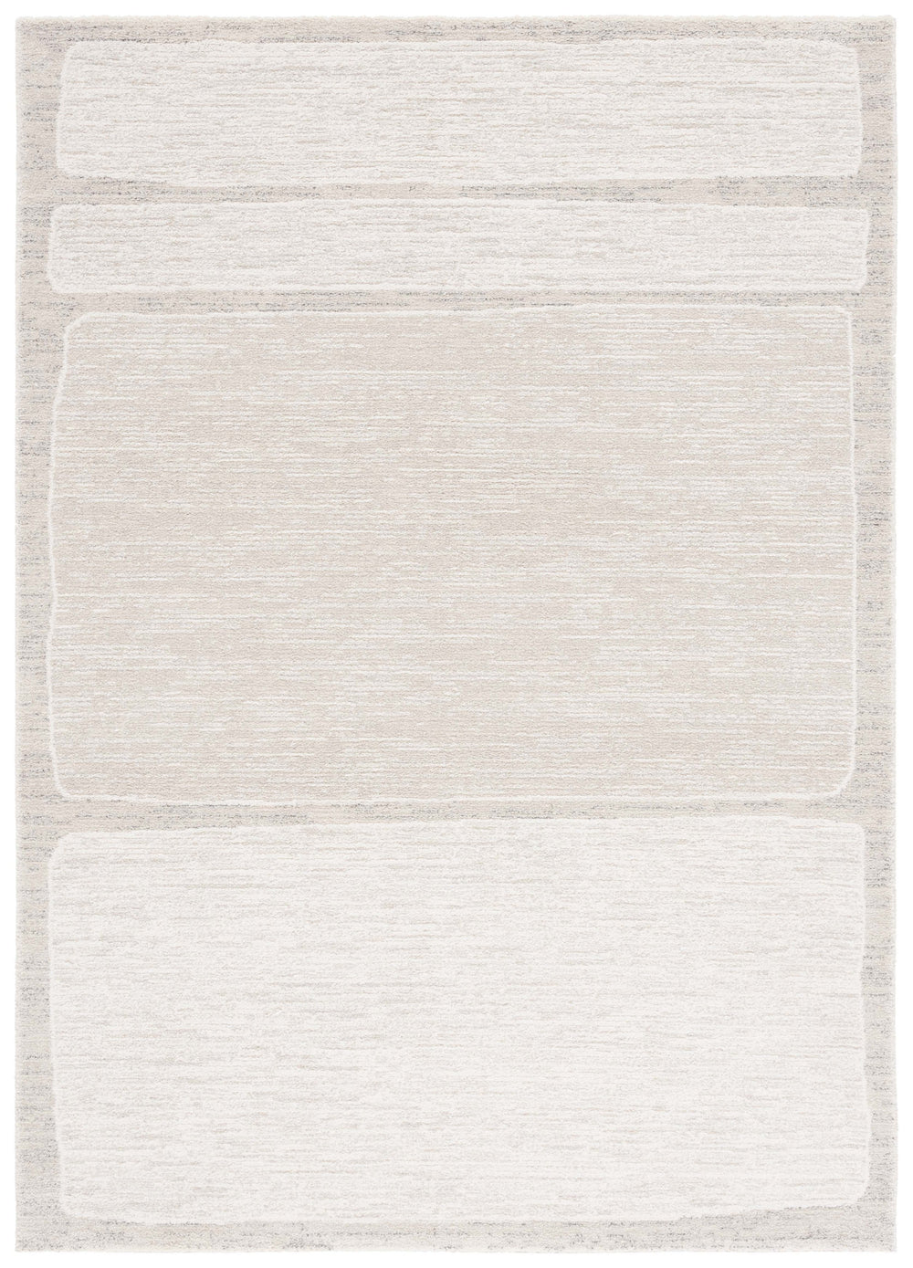 Safavieh Northport Elegant Turkish Area Rug With Luxurious Pile Height For Modern Home Decor Upgrade Ivory ,Grey 55% Polyester,45% Polypropylene Ntp428a-5
