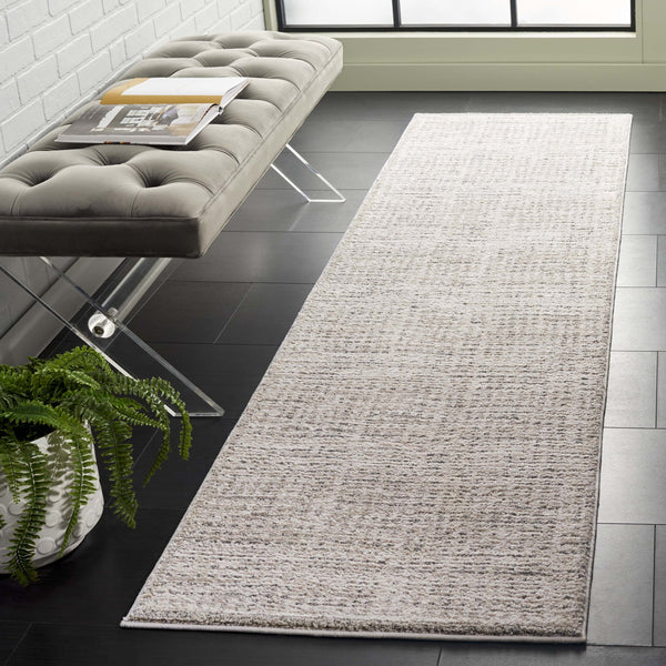 Safavieh Northport Ivory & Dark Grey Turkish Rug 6'7"X9'6" Power-Loomed 55% Polyester 45% Polypropylene Cushioning NTP430A-6