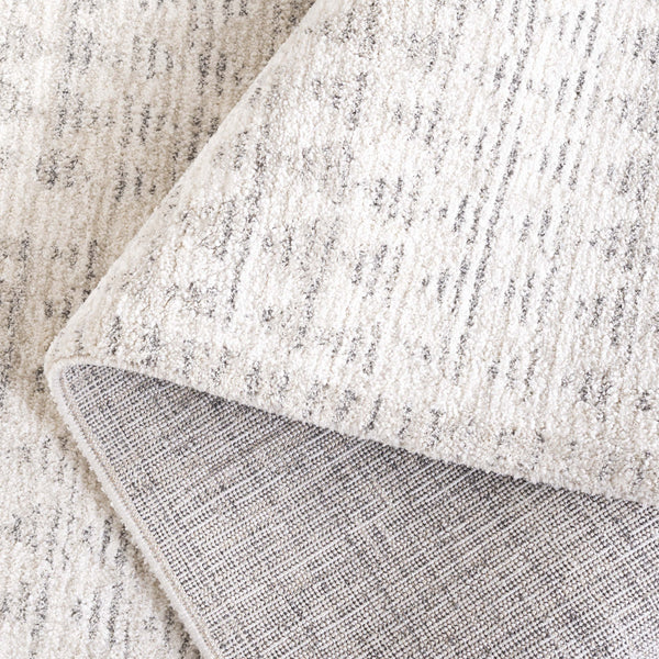 Safavieh Northport Ivory & Dark Grey Turkish Rug 6'7"X9'6" Power-Loomed 55% Polyester 45% Polypropylene Cushioning NTP430A-6