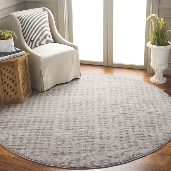 Safavieh Northport Ivory & Dark Grey Turkish Rug 6'7"X9'6" Power-Loomed 55% Polyester 45% Polypropylene Cushioning NTP430A-6