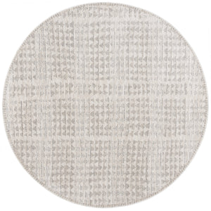 Safavieh Northport Ivory & Dark Grey Turkish Rug 6'7"X9'6" Power-Loomed 55% Polyester 45% Polypropylene Cushioning NTP430A-6