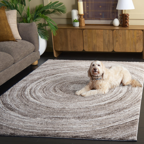 Safavieh Northport Contemporary Area Rug - Chic Taupe And Ivory Design, Perfect For Living Spaces And Bedrooms Taupe ,Ivory 65% Polypropylene,35% Polyester Ntp802e-4