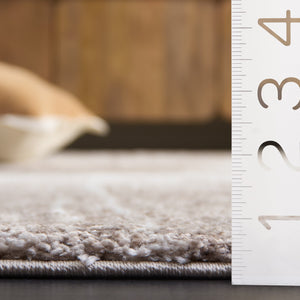 Safavieh Northport Contemporary Area Rug - Elegant Taupe And Ivory Design, Durable Power Loomed Texture Taupe ,Ivory 65% Polypropylene,35% Polyester Ntp806e-5