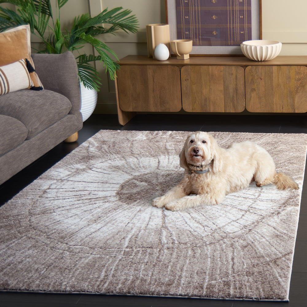 Safavieh Northport Contemporary Runner Rug - Elegant Taupe And Ivory Design For Stylish Hallways And Entryways Taupe ,Ivory 65% Polypropylene,35% Polyester Ntp806e-8