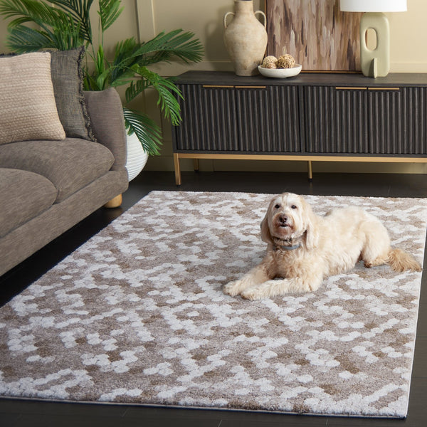 Safavieh Northport Elegant Area Rug - Medium Rectangle For Living Room Or Bedroom, Durable & Stylish Design Taupe ,Ivory 65% Polypropylene,35% Polyester Ntp808e-5