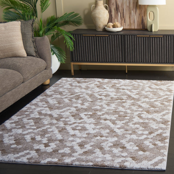 Safavieh Northport Elegant Area Rug - Medium Rectangle For Living Room Or Bedroom, Durable & Stylish Design Taupe ,Ivory 65% Polypropylene,35% Polyester Ntp808e-5