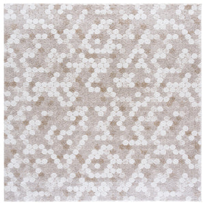 Safavieh Northport Elegant Area Rug - Medium Rectangle For Living Room Or Bedroom, Durable & Stylish Design Taupe ,Ivory 65% Polypropylene,35% Polyester Ntp808e-7sq