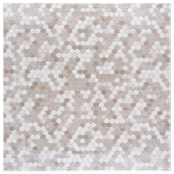 Safavieh Northport Elegant Area Rug - Medium Rectangle For Living Room Or Bedroom, Durable & Stylish Design Taupe ,Ivory 65% Polypropylene,35% Polyester Ntp808e-7sq