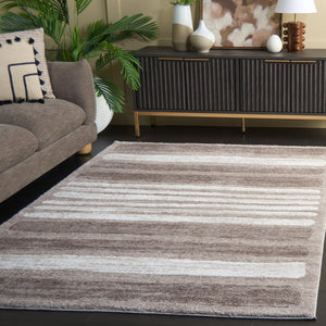 Safavieh Northport Contemporary Runner - Elegant Power-loomed Design In Soothing Hues For Home Decor Taupe ,Ivory 65% Polypropylene,35% Polyester Ntp810e-5