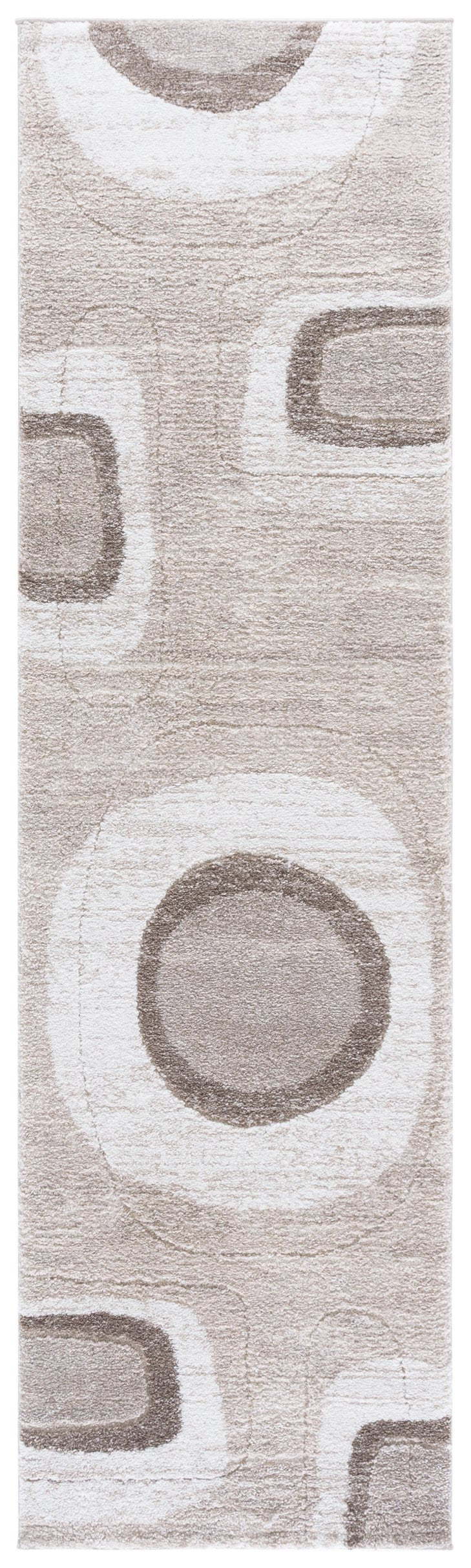 Safavieh Northport Contemporary Runner Rug – Elegant Taupe & Ivory Design For Stylish Home Decor Accents Taupe ,Ivory 65% Polypropylene,35% Polyester Ntp812e-7r