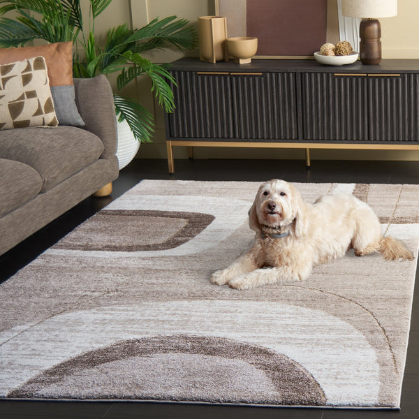 Safavieh Northport Contemporary Runner Rug – Elegant Taupe & Ivory Design For Stylish Home Decor Accents Taupe ,Ivory 65% Polypropylene,35% Polyester Ntp812e-5
