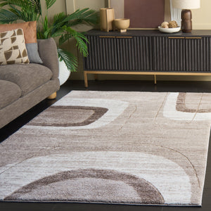 Safavieh Northport Contemporary Runner Rug – Elegant Taupe & Ivory Design For Stylish Home Decor Accents Taupe ,Ivory 65% Polypropylene,35% Polyester Ntp812e-5