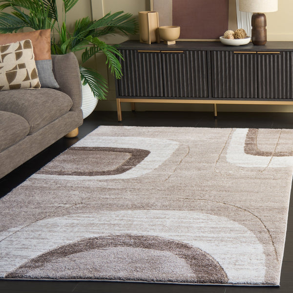 Safavieh Northport Contemporary Runner Rug – Elegant Taupe & Ivory Design For Stylish Home Decor Accents Taupe ,Ivory 65% Polypropylene,35% Polyester Ntp812e-5